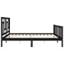 Estructura de cama con cabecero madera maciza negro 200x200 cm de vidaXL, Camas y somieres - Ref: Foro24-3193165, Precio: 204...