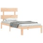 Estructura de cama con cabecero madera maciza 90x200 cm de vidaXL, Camas y somieres - Ref: Foro24-3193516, Precio: 89,20 €, D...
