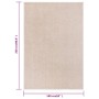 Alfombra de pelo corto beige oscuro 160x230 cm de vidaXL, Alfombras - Ref: Foro24-340341, Precio: 85,37 €, Descuento: %