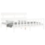 Estructura de cama con cabecero madera maciza blanco 200x200 cm de vidaXL, Camas y somieres - Ref: Foro24-3193292, Precio: 15...