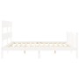 Estructura de cama con cabecero madera maciza blanco 200x200 cm de vidaXL, Camas y somieres - Ref: Foro24-3193292, Precio: 15...