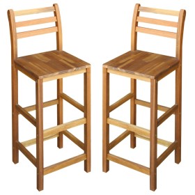 Taburetes de cocina 2 unidades madera maciza de acacia de vidaXL, Sillas de jardín - Ref: Foro24-44130, Precio: 120,04 €, Des...