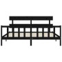 Estructura de cama con cabecero madera maciza negro 200x200 cm de vidaXL, Camas y somieres - Ref: Foro24-3193295, Precio: 204...