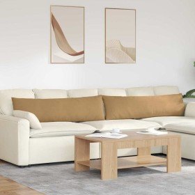 Cojines de sofá 2 pcs Marrón 145 x 40 cm Tela de pana en Decoración | Comprar online en Foru.es