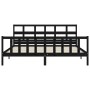 Estructura de cama con cabecero madera maciza negro 200x200 cm de vidaXL, Camas y somieres - Ref: Foro24-3193035, Precio: 208...