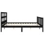 Estructura de cama con cabecero madera maciza negro 200x200 cm de vidaXL, Camas y somieres - Ref: Foro24-3193035, Precio: 208...