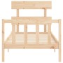 Estructura de cama con cabecero madera maciza 90x200 cm de vidaXL, Camas y somieres - Ref: Foro24-3193256, Precio: 85,17 €, D...