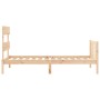Estructura de cama con cabecero madera maciza 90x200 cm de vidaXL, Camas y somieres - Ref: Foro24-3193256, Precio: 85,17 €, D...