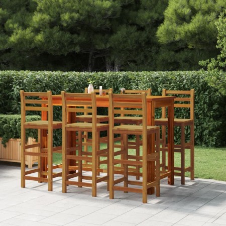Taburetes de barra de cocina 6 unidades madera maciza acacia de vidaXL, Sillas de jardín - Ref: Foro24-3115987, Precio: 400,6...
