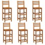 Taburetes de barra de cocina 6 unidades madera maciza acacia de vidaXL, Sillas de jardín - Ref: Foro24-3115987, Precio: 400,6...