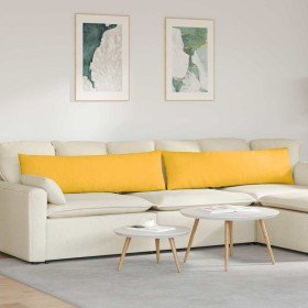 Cojines de sofá 2 pcs Amarillo Claro 145 x 40 cm Tela de pana en Decoración | Comprar online en Foru.es