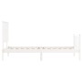 Estructura de cama con cabecero madera maciza blanco 90x200 cm de vidaXL, Camas y somieres - Ref: Foro24-3193387, Precio: 110...
