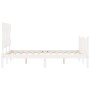 Estructura de cama con cabecero madera maciza blanco 120x200 cm de vidaXL, Camas y somieres - Ref: Foro24-3193332, Precio: 12...