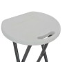 Taburetes de jardín plegables 2 uds HDPE y acero blancas de vidaXL, Sillas de jardín - Ref: Foro24-44562, Precio: 74,77 €, De...