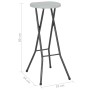 Taburetes de jardín plegables 2 uds HDPE y acero blancas de vidaXL, Sillas de jardín - Ref: Foro24-44562, Precio: 74,77 €, De...