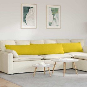 Cojines de sofá 2 pcs Amarillo 200 x 40 cm Tela de pana en Decoración | Comprar online en Foru.es