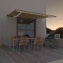 Toldo retráctil manual con luz LED amarillo y blanco 500x300 cm en Toldos | Comprar online en Foru.es