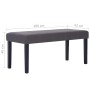 Banco de cuero sintético 106 cm gris de vidaXL, Bancos para recibidores y almacenamiento - Ref: Foro24-281309, Precio: 79,27 ...