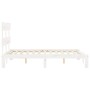 Estructura de cama con cabecero madera maciza blanco 120x200 cm de vidaXL, Camas y somieres - Ref: Foro24-3193527, Precio: 13...