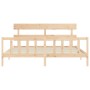Estructura de cama con cabecero madera maciza 200x200 cm de vidaXL, Camas y somieres - Ref: Foro24-3193291, Precio: 141,96 €,...