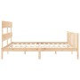 Estructura de cama con cabecero madera maciza 200x200 cm de vidaXL, Camas y somieres - Ref: Foro24-3193291, Precio: 141,96 €,...