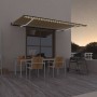 Toldo automático LED sensor de viento amarillo blanco 500x300cm en Toldos | Comprar online en Foru.es