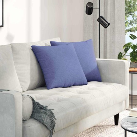 Cojines de sofá 2 pcs Azul jeans 45 x 45 cm tela en Decoración | Comprar online en Foru.es