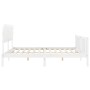 Estructura cama de matrimonio con cabecero madera maciza blanco de vidaXL, Camas y somieres - Ref: Foro24-3193437, Precio: 12...