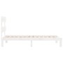 Estructura de cama con cabecero madera maciza blanco 90x200 cm de vidaXL, Camas y somieres - Ref: Foro24-3193517, Precio: 105...