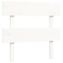 Estructura de cama con cabecero madera maciza blanco 90x200 cm de vidaXL, Camas y somieres - Ref: Foro24-3193517, Precio: 105...