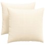 Cojines de sofá 2 pcs Crema 45 x 45 cm Tela de pana en Decoración | Comprar online en Foru.es