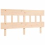 Estructura de cama de matrimonio con cabecero madera maciza de vidaXL, Camas y somieres - Ref: Foro24-3193341, Precio: 144,33...