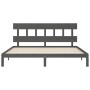 Estructura de cama con cabecero madera maciza gris 200x200 cm de vidaXL, Camas y somieres - Ref: Foro24-3193618, Precio: 173,...
