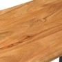 Banco con borde irregular madera maciza de acacia y acero 110cm de vidaXL, Bancos para recibidores y almacenamiento - Ref: Fo...