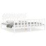 Estructura de cama con cabecero madera maciza blanco 200x200 cm de vidaXL, Camas y somieres - Ref: Foro24-3193487, Precio: 15...