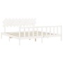 Estructura de cama con cabecero madera maciza blanco 200x200 cm de vidaXL, Camas y somieres - Ref: Foro24-3193487, Precio: 15...