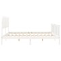 Estructura de cama con cabecero madera maciza blanco 200x200 cm de vidaXL, Camas y somieres - Ref: Foro24-3193487, Precio: 15...