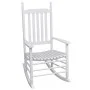 Mecedora de madera con asiento curvado madera blanca de vidaXL, Sillas de jardín - Ref: Foro24-40858, Precio: 129,71 €, Descu...