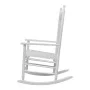 Mecedora de madera con asiento curvado madera blanca de vidaXL, Sillas de jardín - Ref: Foro24-40858, Precio: 129,71 €, Descu...