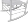 Mecedora de madera con asiento curvado madera blanca de vidaXL, Sillas de jardín - Ref: Foro24-40858, Precio: 129,71 €, Descu...