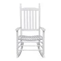Mecedora de madera con asiento curvado madera blanca de vidaXL, Sillas de jardín - Ref: Foro24-40858, Precio: 129,71 €, Descu...