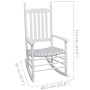 Mecedora de madera con asiento curvado madera blanca de vidaXL, Sillas de jardín - Ref: Foro24-40858, Precio: 133,58 €, Descu...
