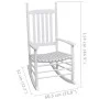 Mecedora de madera con asiento curvado madera blanca de vidaXL, Sillas de jardín - Ref: Foro24-40858, Precio: 129,71 €, Descu...