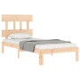 Estructura de cama con cabecero madera maciza 90x200 cm de vidaXL, Camas y somieres - Ref: Foro24-3193581, Precio: 90,24 €, D...