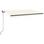 Toldo manual retráctil con LED color crema 400x350 cm en Toldos | Comprar online en Foru.es