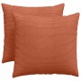 Cojines de sofá 2 pcs Rojo Naranja 50 x 50 cm Tela de pana en Decoración | Comprar online en Foru.es
