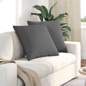 Cojines de sofá 2 pcs Gris oscuro 60 x 60 cm tela en Decoración | Comprar online en Foru.es