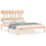 Estructura de cama con cabecero madera maciza 120x200 cm de vidaXL, Camas y somieres - Ref: Foro24-3193591, Precio: 115,81 €,...