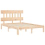 Estructura de cama con cabecero madera maciza 120x200 cm de vidaXL, Camas y somieres - Ref: Foro24-3193591, Precio: 115,81 €,...