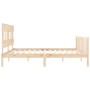 Estructura de cama de matrimonio con cabecero madera maciza de vidaXL, Camas y somieres - Ref: Foro24-3193351, Precio: 148,54...